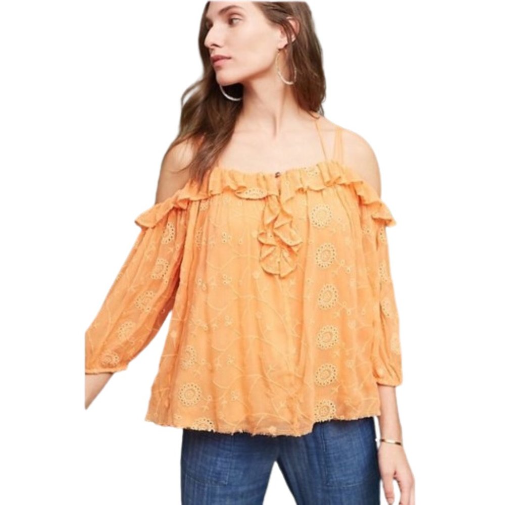 Anthropologie floreat Maryana open shoulder